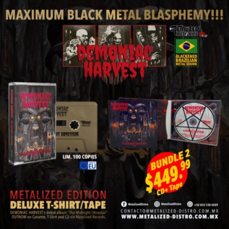 DEMONIAC HARVEST  THE MIDNIGHT OBSESSOR BUNDLE CD + TAPE