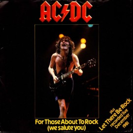 AC/DC  For Those About To Rock Single 7" UK VINYL - 1982