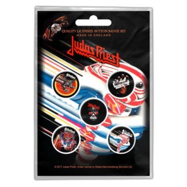 JUDAS PRIEST  TURBO BUTTON BADGE SET